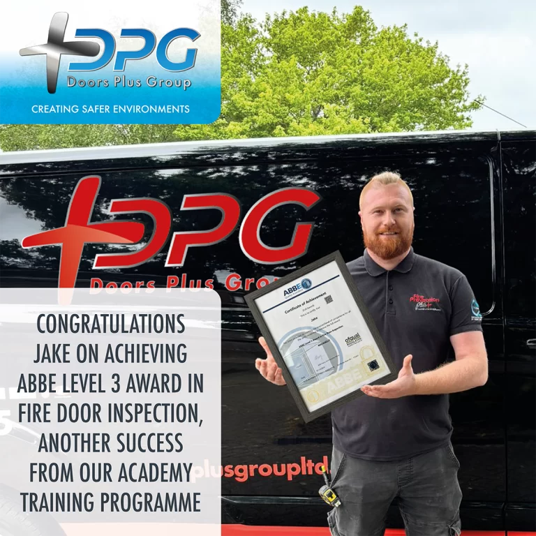 Jake Level 3 Fire Door Inspection Certificate