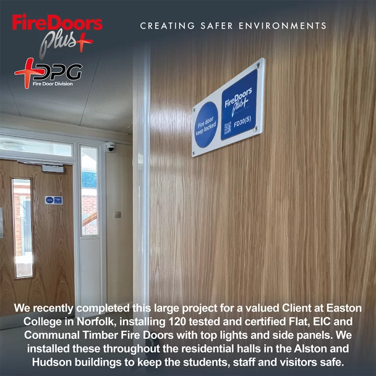 Easton College residential halls - fire doors