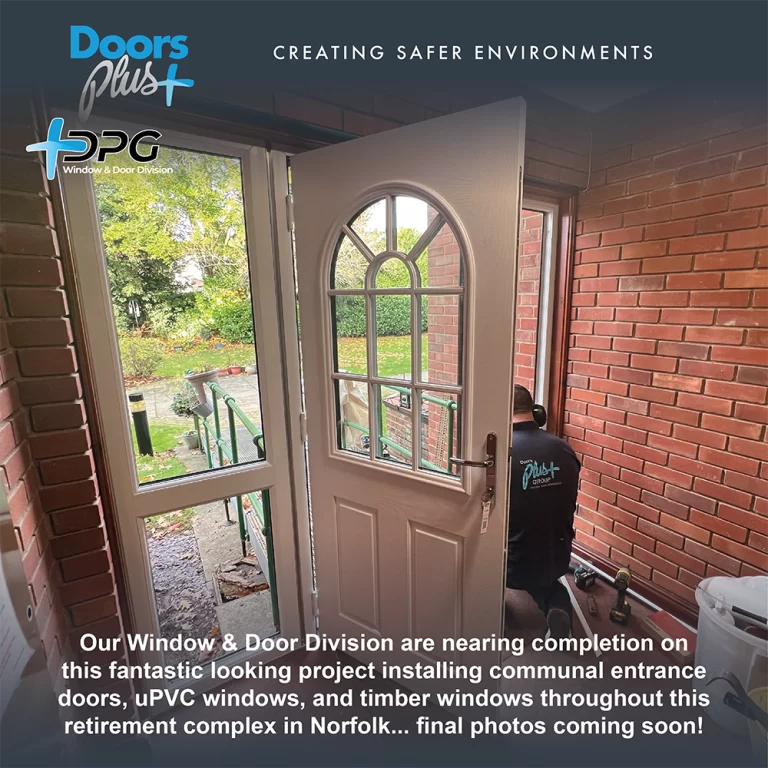 Entrance door installation Part Grade II Listed building